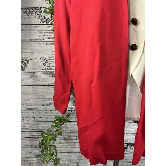 Vintage 90's Y2K Michael B Ltd. Vest Jacket 1pc size 10 Petite Red Gold Jewels - Picture 10 of 15